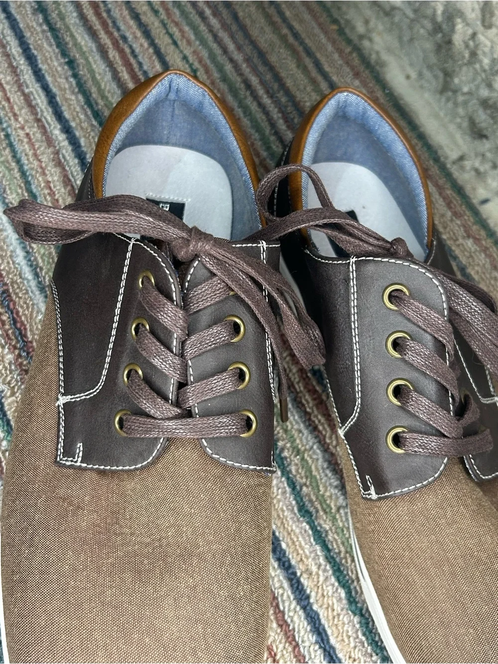 Men's Casual Oxford-Inspired Sneakers Size 10.5 Business Casual Work Attire